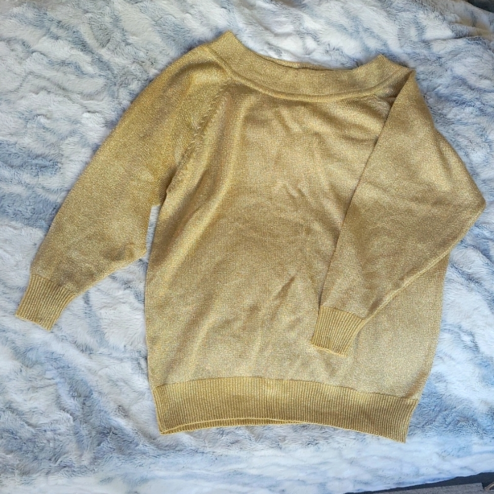 Glittery gold sweater